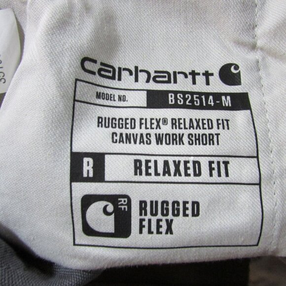 Carhartt Men's Rugged Flex Relaxed Fit Canvas Work Shorts BS2514 Gravel - Picture 5 of 5